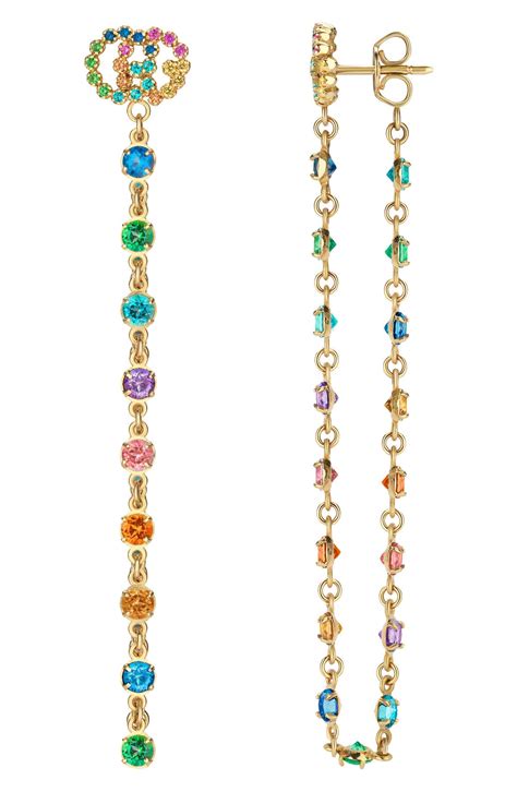 gucci fashion earrings|Gucci multi stone earrings.